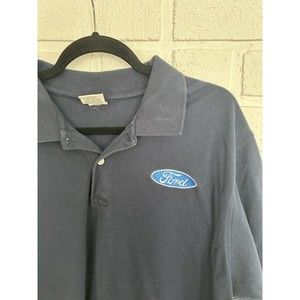 Vintage Ford Polo Shirt Dark Blue With Ford Logo Mens Large